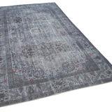 Handmade bohemian turkish 1980s 168 cm x 284 cm grey carpet