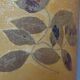 Vintage solid wood lamp and herbarium lampshade
