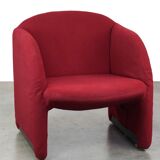 Vintage Artifort Design Armchair Model Ben in Sturdy Red Fabric