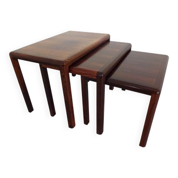 Danish Rosewood Nesting Tables, 1960s, Set of 3