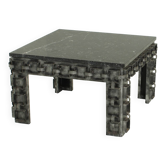 Table basse brutaliste avec plateau en marbre, Espagne, 1960's