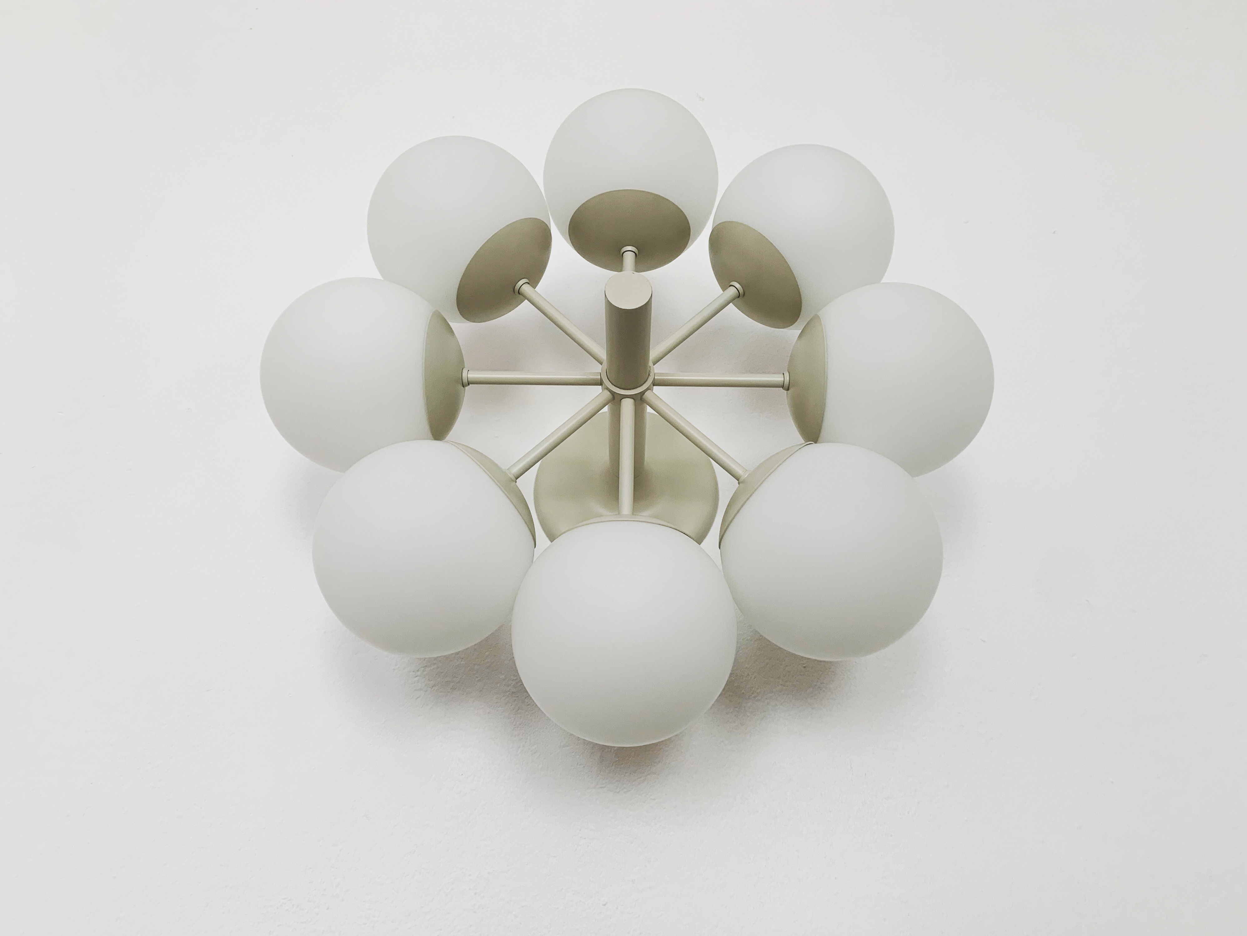 Opaline Sputnik chandelier by Kaiser Leuchten