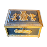 Old vintage box in gilded bronze empire