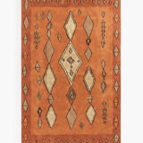 Berber carpet 200 x 300 cm orange colorful patterns