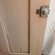 Old glazed door with its shutter
