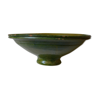 Enamelled terracotta fruit bowl in the Vallauris style, Provence, 1970