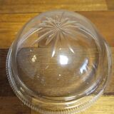 Art Deco caviar bowl in silver-plated metal and glass – 1930s