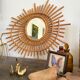 Ancien miroir rotin soleil ORTF vintage