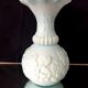 Pale blue floral opaline soliflore vase floral decoration