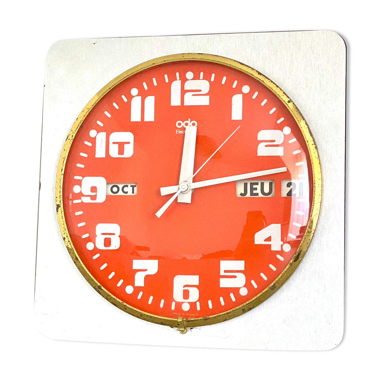 Vintage orange wall clock