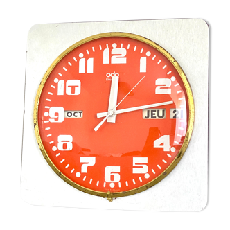 Vintage orange wall clock