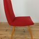 Vintage Steiner 60s chair, red, wood
