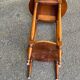 Vintage Louis XVI round solid wood side table 1970