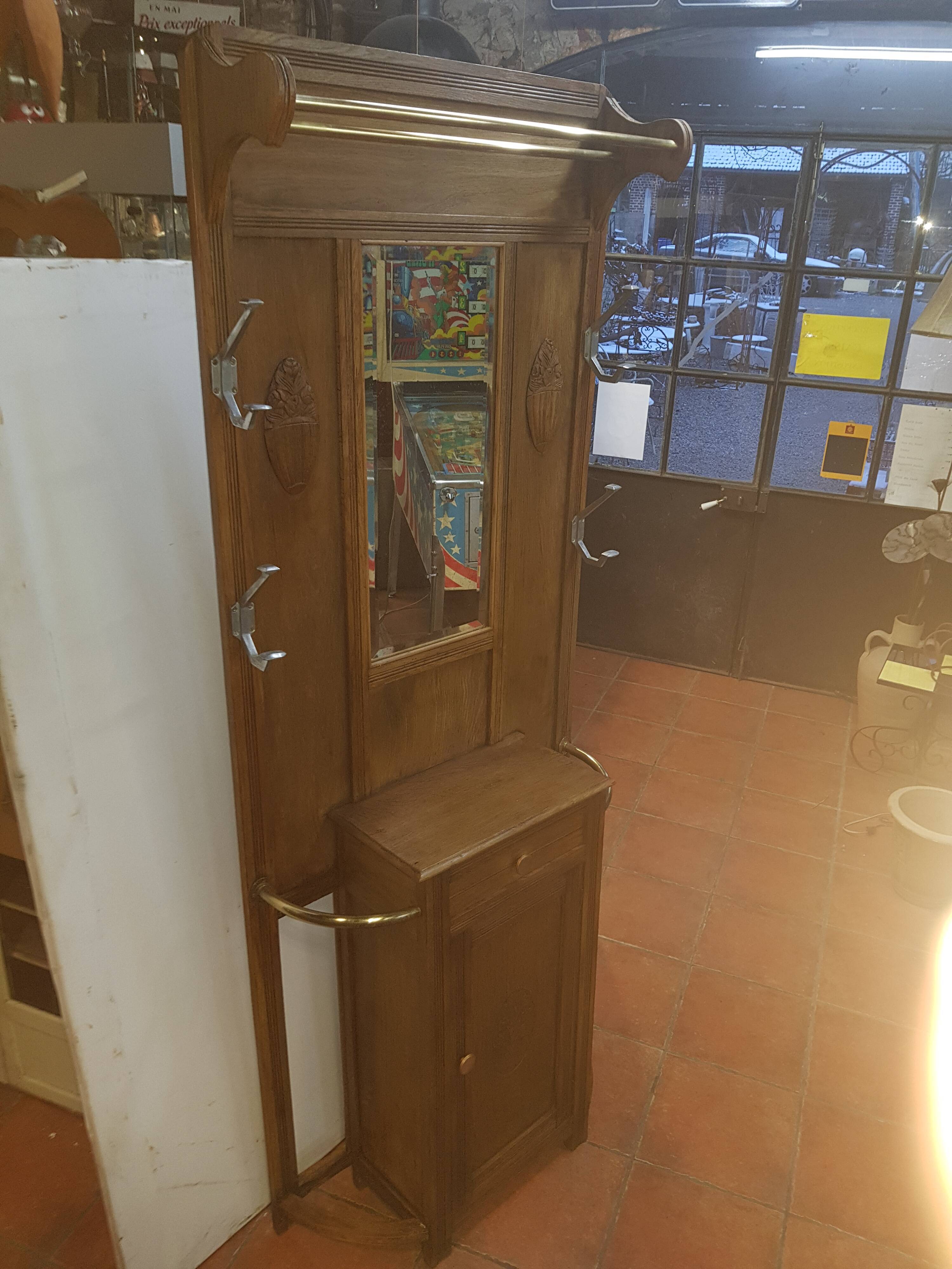 Oak coat rack 1930