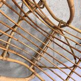 Vintage wicker rocking chair 'rohé'
