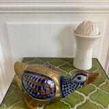 Brass duck and ceramic