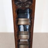 Louis XV style wall display cabinet in walnut, France mid-20th century.