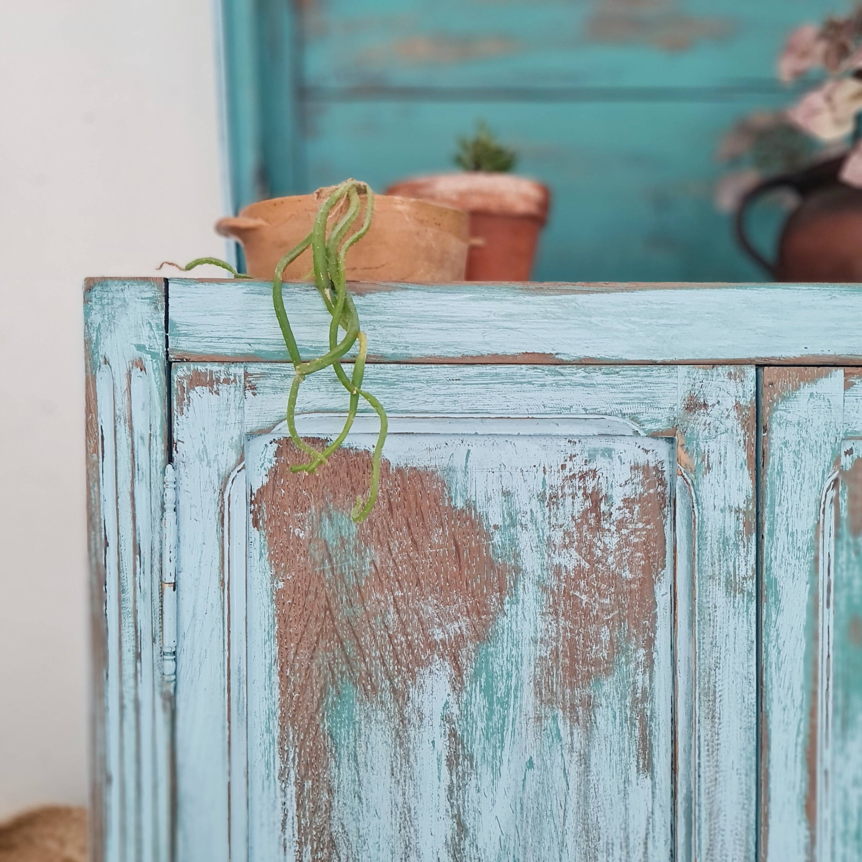 Parisian buffet with blue patina