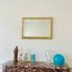 Beveled floral mirror