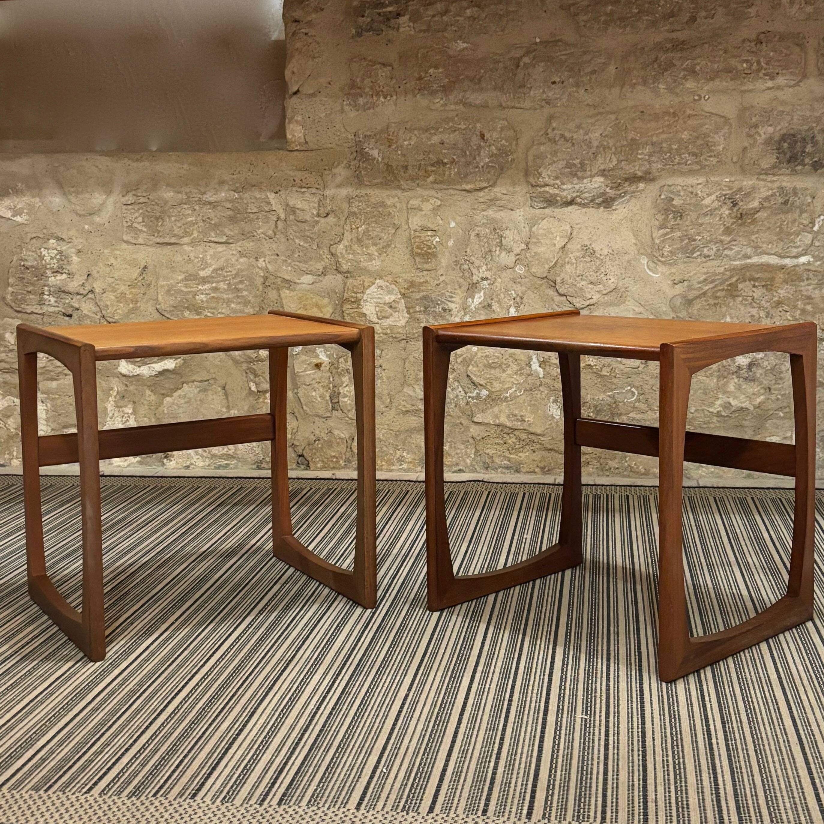 Pair of Scandinavian teak bedside tables