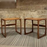 Pair of Scandinavian teak bedside tables