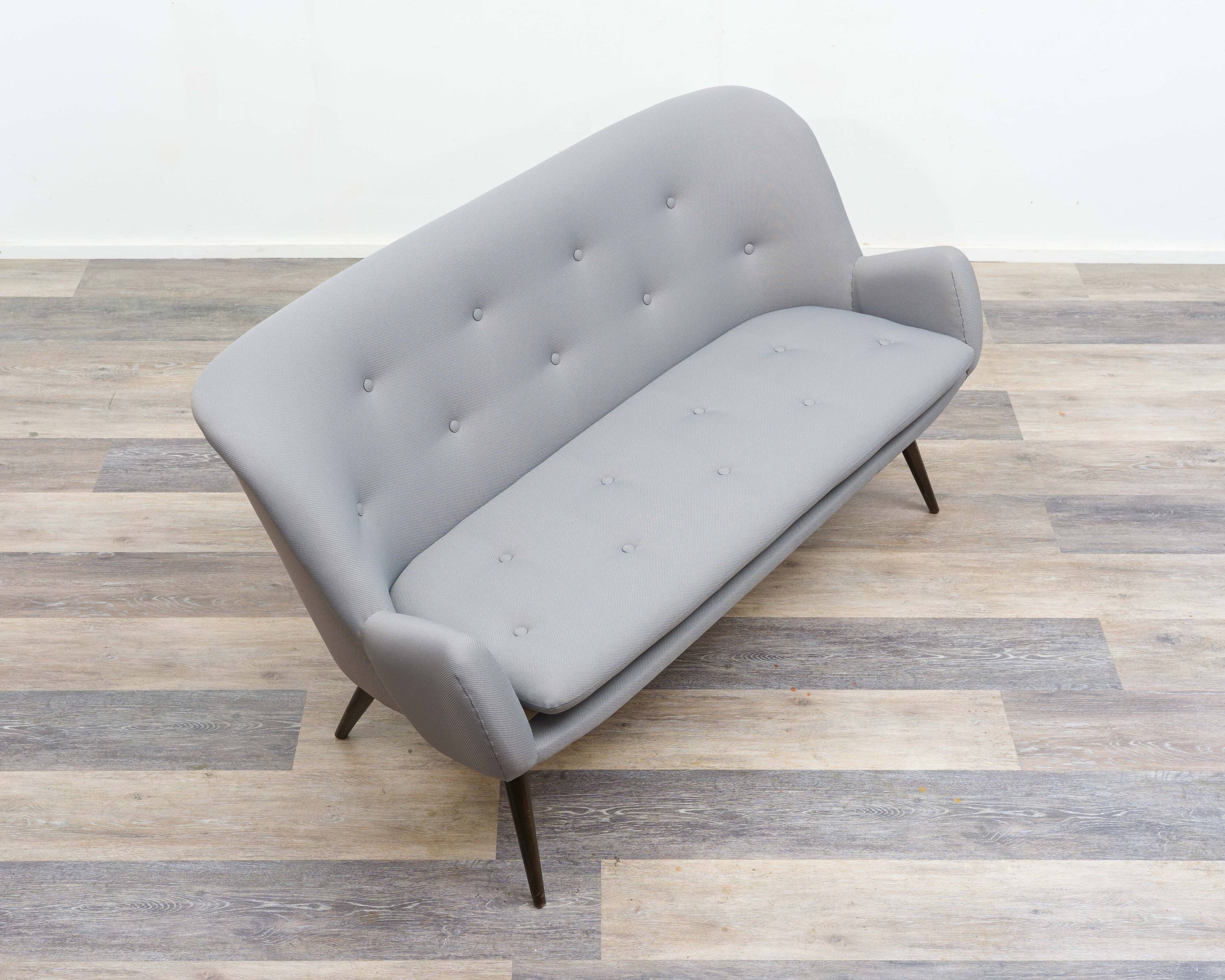 2.5-seater cocktail sofa, 1950s. Professionally restored.