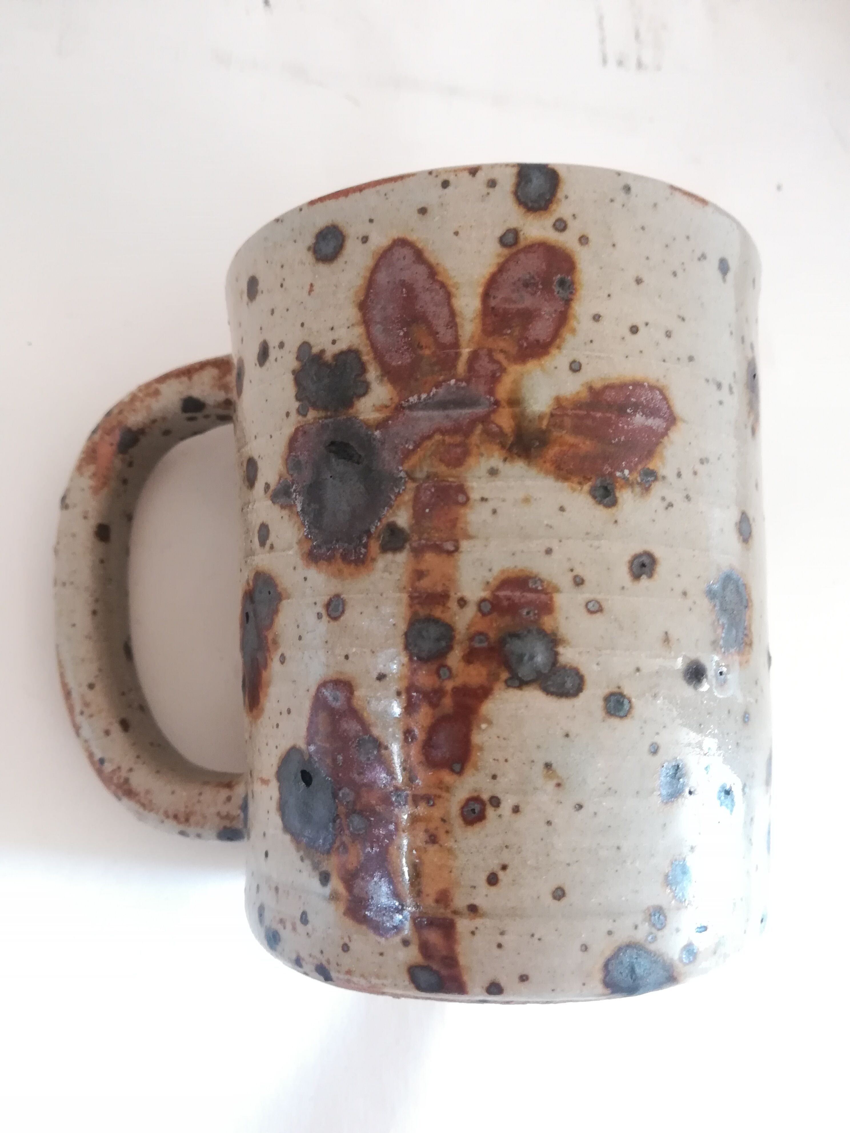 Set of four terracotta mugs