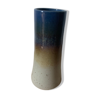 Vase céramique bleu