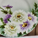 4 anciennes assiettes fleurs Luneville