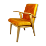 Orange Yellow Easy Chair attributed to Mieczyslaw Puchala, 1970s