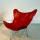 Vintage leather butterfly chairs – 1970s – metal frame – st
