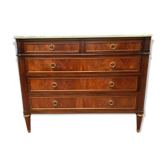 Commode cinq tiroirs de style Louis XVI en acajou XX siècle