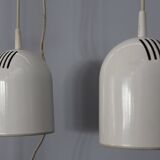 White Ceiling Lights, 1970s, Set of 2