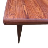 Vintage Scandinavian dining table from the 1960s, extendable, made of rosewood.