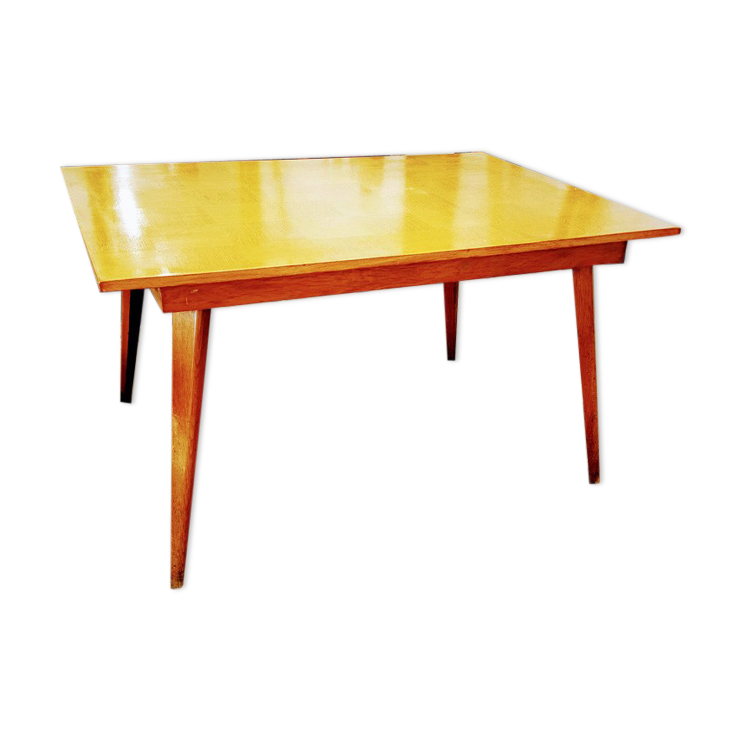 Vintage  table with compass feet 1960s