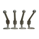 Four industrial iron hooks