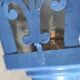 Old wall lamp vintage lantern hall and outdoor patina blue pastel