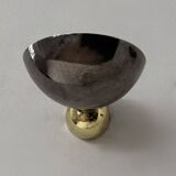 Pair of vintage wall lights, chrome and brass, Italy, 1980