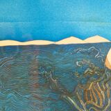 LITHOGRAPHY Nude woman "The board", numbered 49/100 and signed MICHEL MATHONNAT