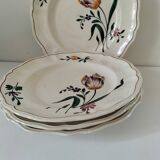 Antique Longchamp plates – “Tulips” model – 1950s-1960s
