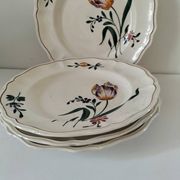 Vintage Longchamp plates – "Tulips" model – 1950s-60s