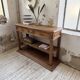 19th-century oak console table