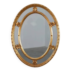 miroir ovale incliné - style