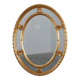 20th century neo-classical style tilted oval mirror by Deknudt, Belgium