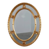 20th century neo-classical style tilted oval mirror by Deknudt, Belgium