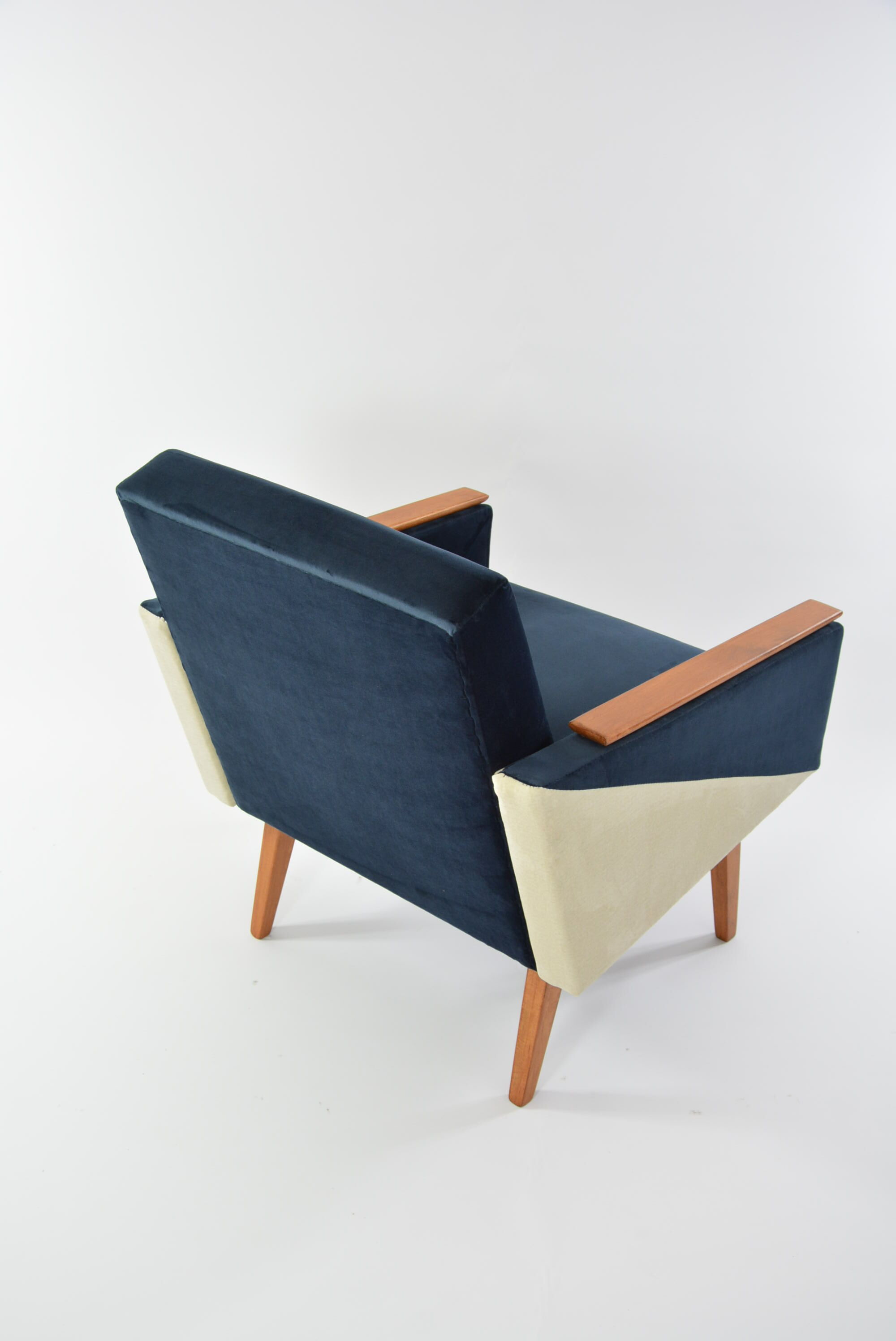 Geometric square armchair