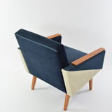 Geometric square armchair