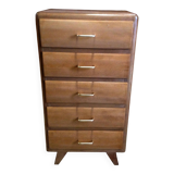 Vintage weekly chest of drawers with compass feet
