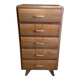 Vintage weekly chest of drawers with compass feet