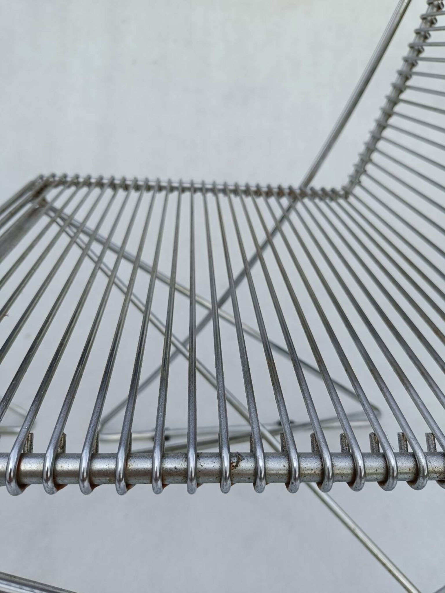 4 wire chairs by Till Behrens for Schlubach